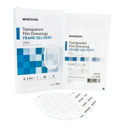 Transparent Film Dressing OpSite 6 X 11 Inch 2 Tab Delivery Rectangle Sterile - 4986