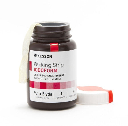 Wound Packing Strip McKesson Iodoform 1/4 Inch X 5 Yard Sterile Antiseptic - 61-59145