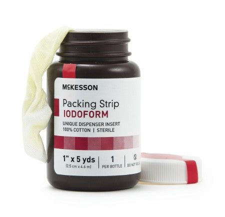 Wound Packing Strip McKesson Iodoform 1/4 Inch X 5 Yard Sterile Antiseptic - 61-59145