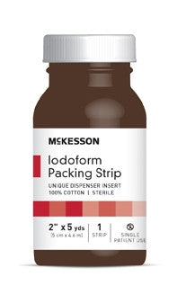 Wound Packing Strip McKesson Iodoform 1/4 Inch X 5 Yard Sterile Antiseptic - 61-59145