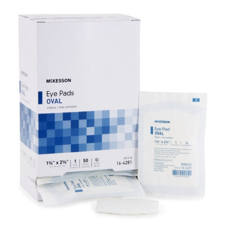 Eye Pad McKesson 1-5/8 X 2-5/8 Inch Sterile 1 per Pack - 16-4281
