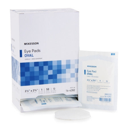 Eye Pad McKesson 2-1/8 X 2-5/8 Inch Sterile 1 per Pack - 16-4282