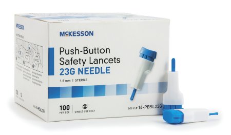 McKesson Push-Button Safety Lancets - 16-PBSL