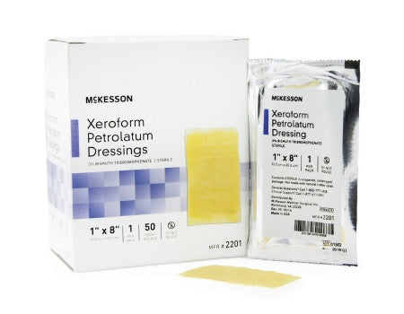 Xeroform Petrolatum Impregnated Dressing McKesson Strip 1 X 8 Inch Sterile - 2201