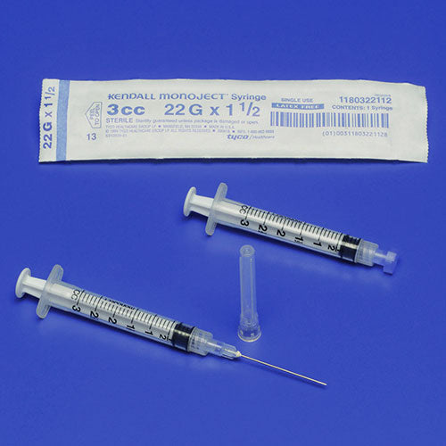 Monoject™  Standard Syringes 3mL 25G x 5/8" Soft Pack - 1180325058
