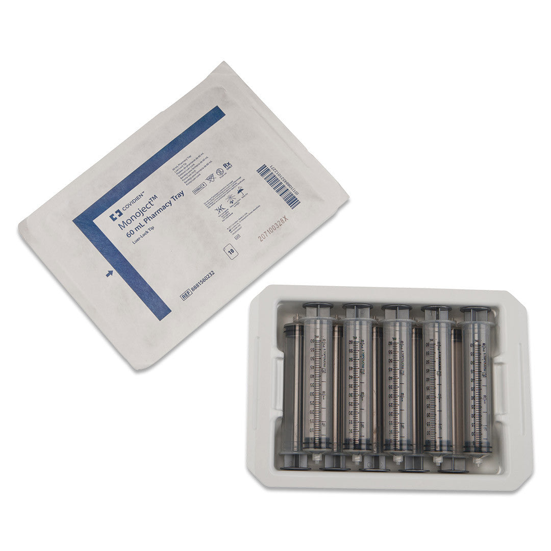 Pharmacy Tray Monoject™ 60 mL Luer Lock Tip Without Safety - 8881560232