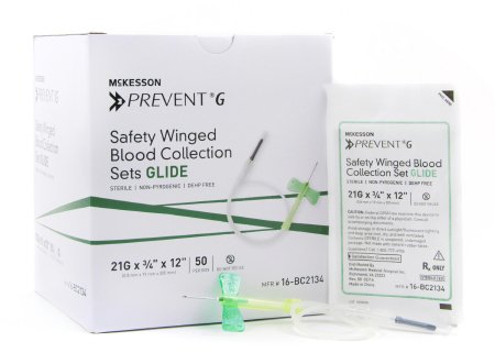 PREVENT® G Safety Winged Blood Collection Set Sterile - 16-BC2
