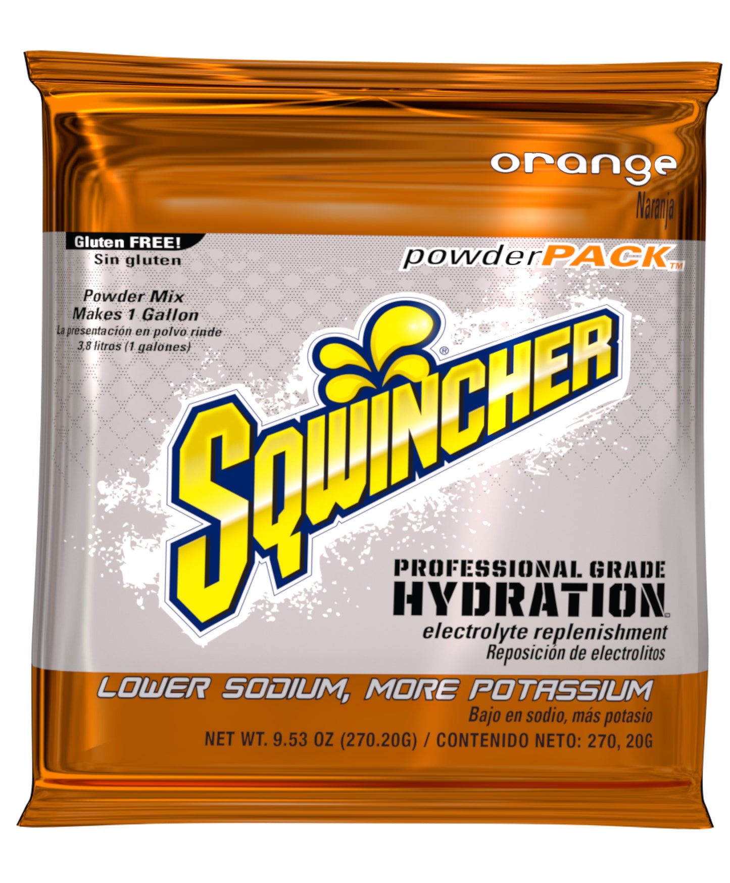 Sqwincher 1 Gallon Electrolyte Powder Pack Drink Mix Orange - X381-MC600