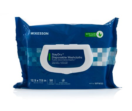 StayDry® Scented Disposable Washcloths with Aloe - 7.5" x 12.5" - WPW