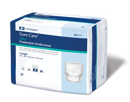 Unisex Adult Absorbent Underwear Sure Care™ Ultra Pull On with Tear Away Seams Large Disposable Heavy Absorbency - 1445