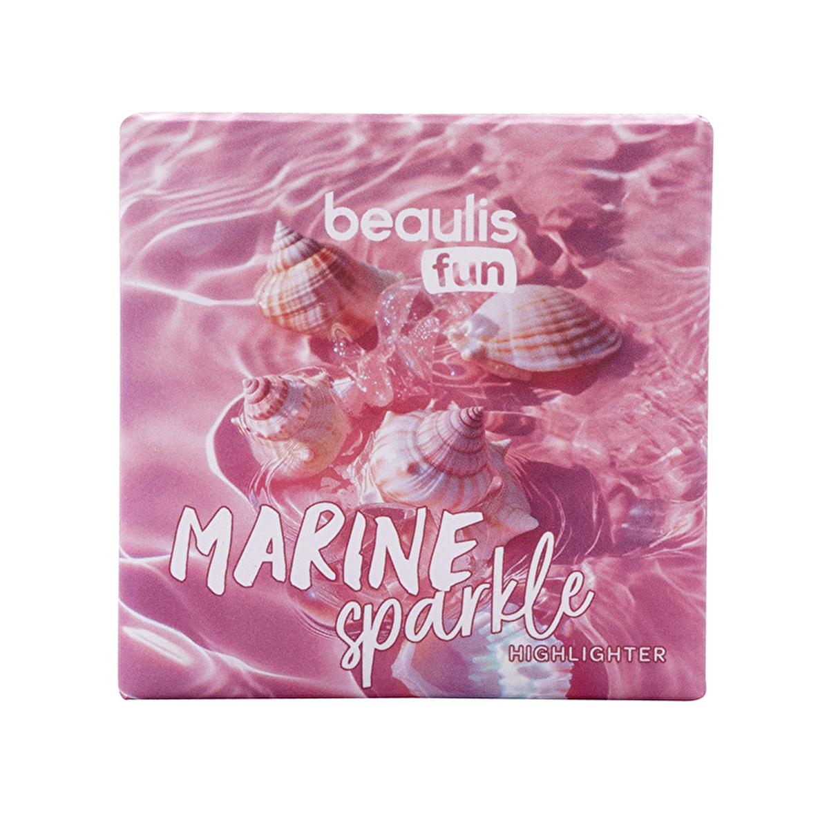 Beaulis Mineral Highlighter Powder - Marine Sparkle Toz Aydınlatıcı for Natural Glow & Radiant Face Highlighting