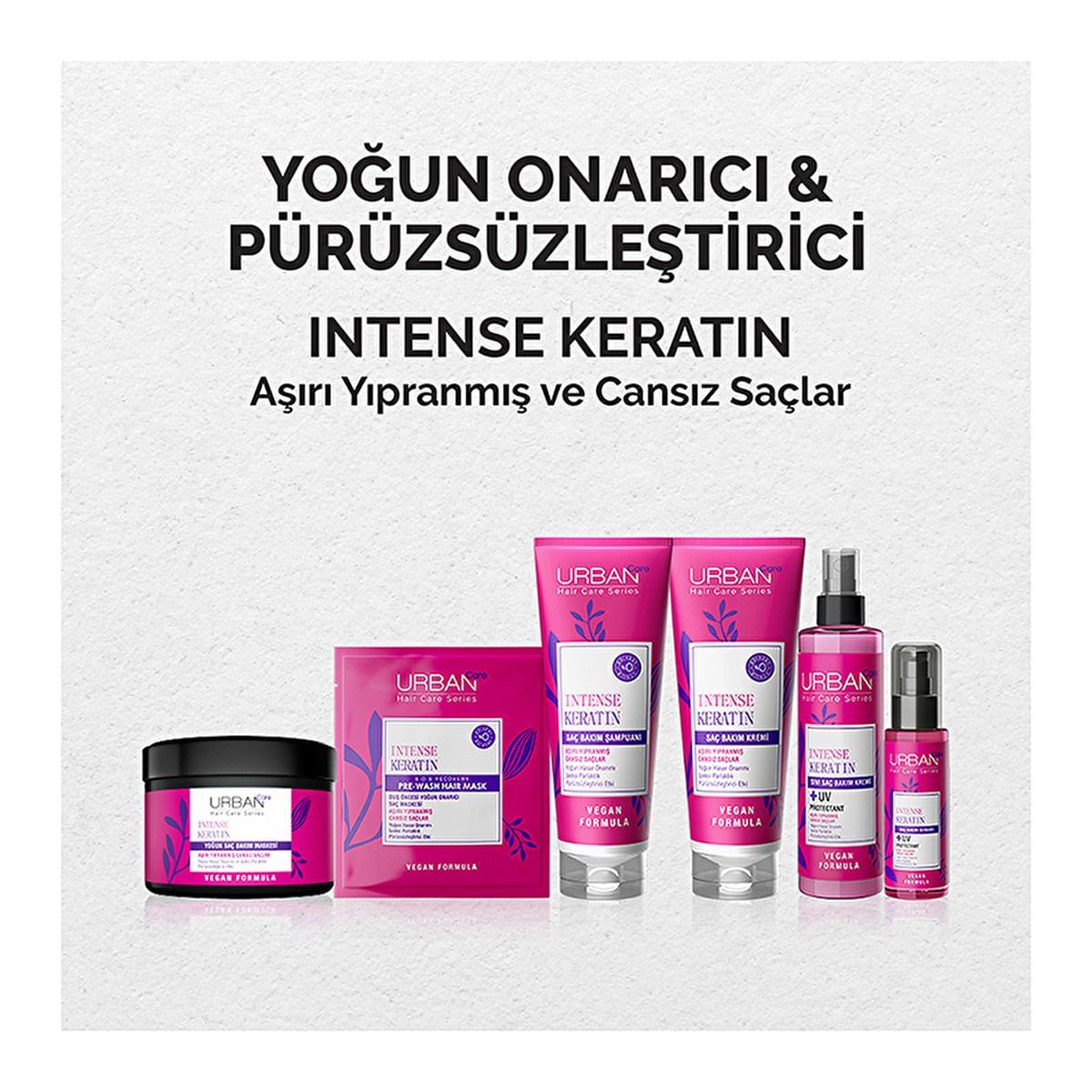 Urban Care Intense Keratin Hair Care Mask - Intensive Repair for Damaged Hair, Vegan & Paraben-Free