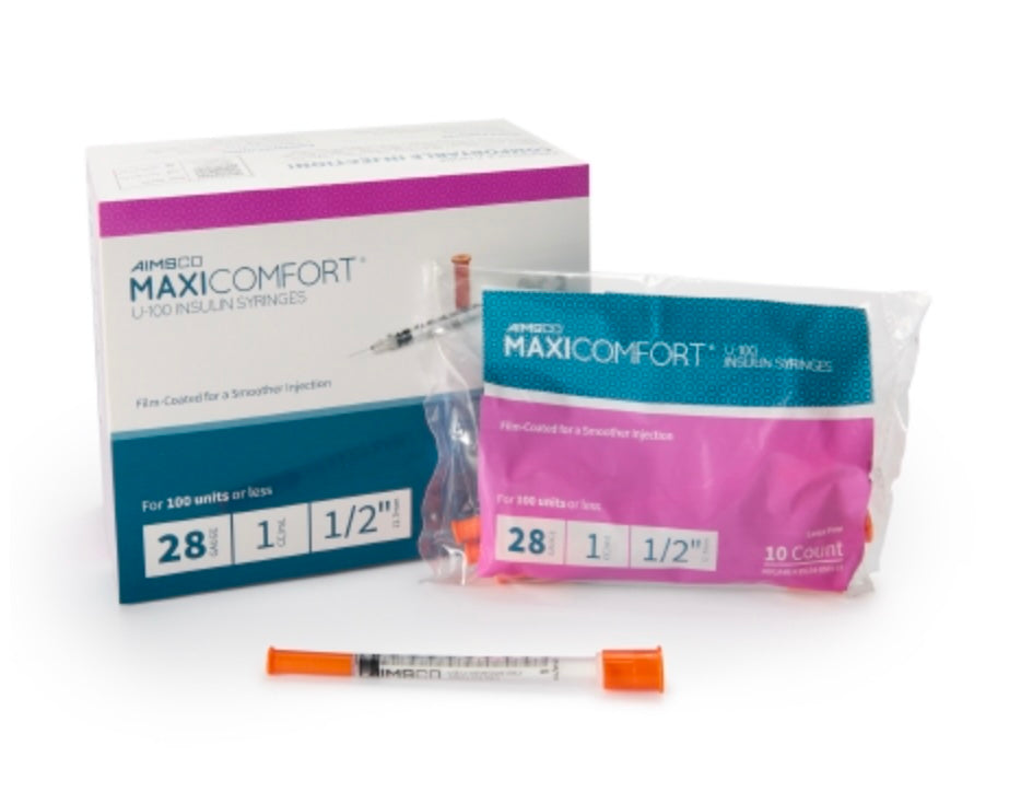 Bulk Buys! MHC Medical AIMSCO® Standard Insulin Syringe with Needle