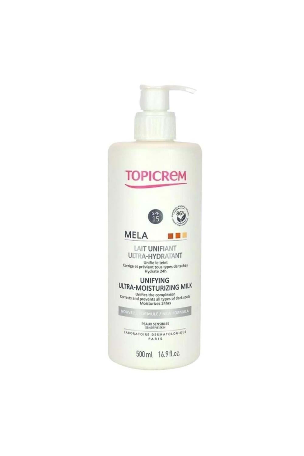 Topicrem Moisturizing Body Milk, 500ml - Hydrating & Brightening Body Lotion for Dry Skin