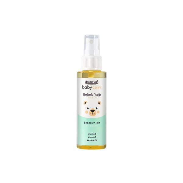 Dermoskin BabyCare Baby Oil - Natural, Non-Greasy Moisturizer for Sensitive Infant Skin - 3.38 fl oz