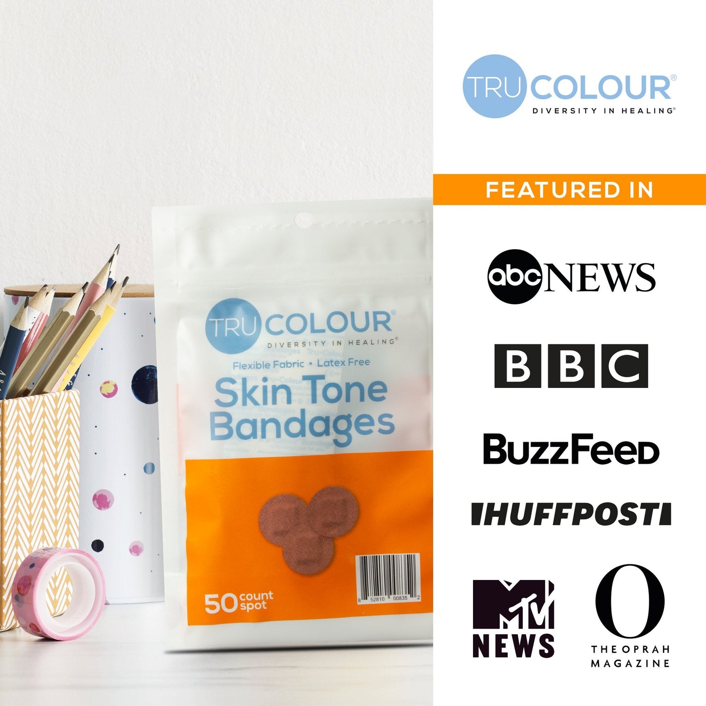 TruColour® Brown Adhesive Strip, Spot TCB-NDOT