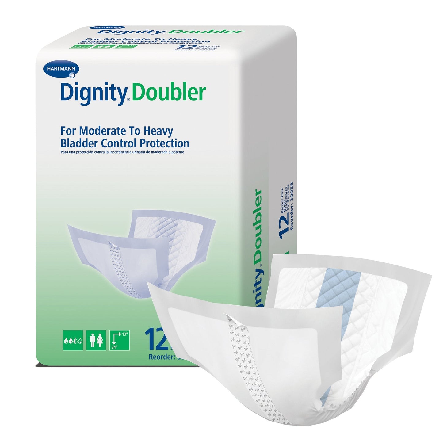 Dignity® Double For Moderate to Heavy Bladder Control Pad, 24-Inch Length 30058