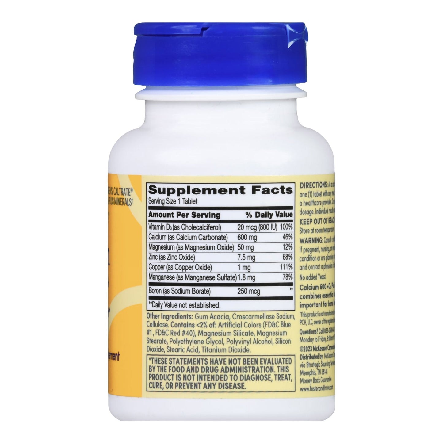 Foster & Thrive™ Calcium 600 mg + Vitamin D-3 Plus Minerals Tablets 01093995681