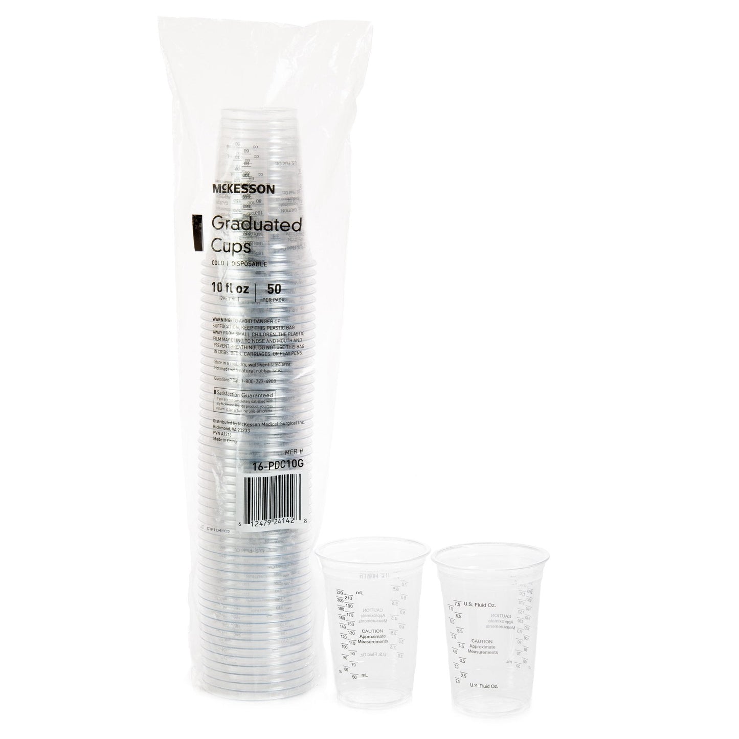 McKesson Graduated Drinking Cup, 10 oz., Clear 16-PDC10G