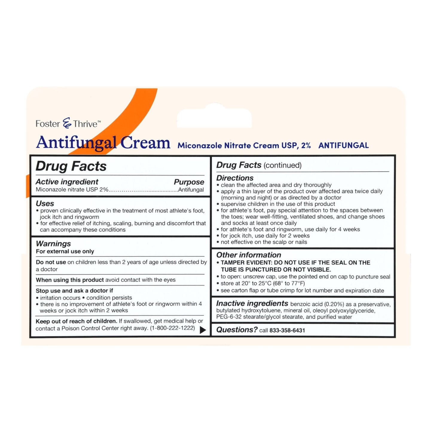 Foster & Thrive™ Antifungal Cream Miconazole Nitrate 2% 70677100001