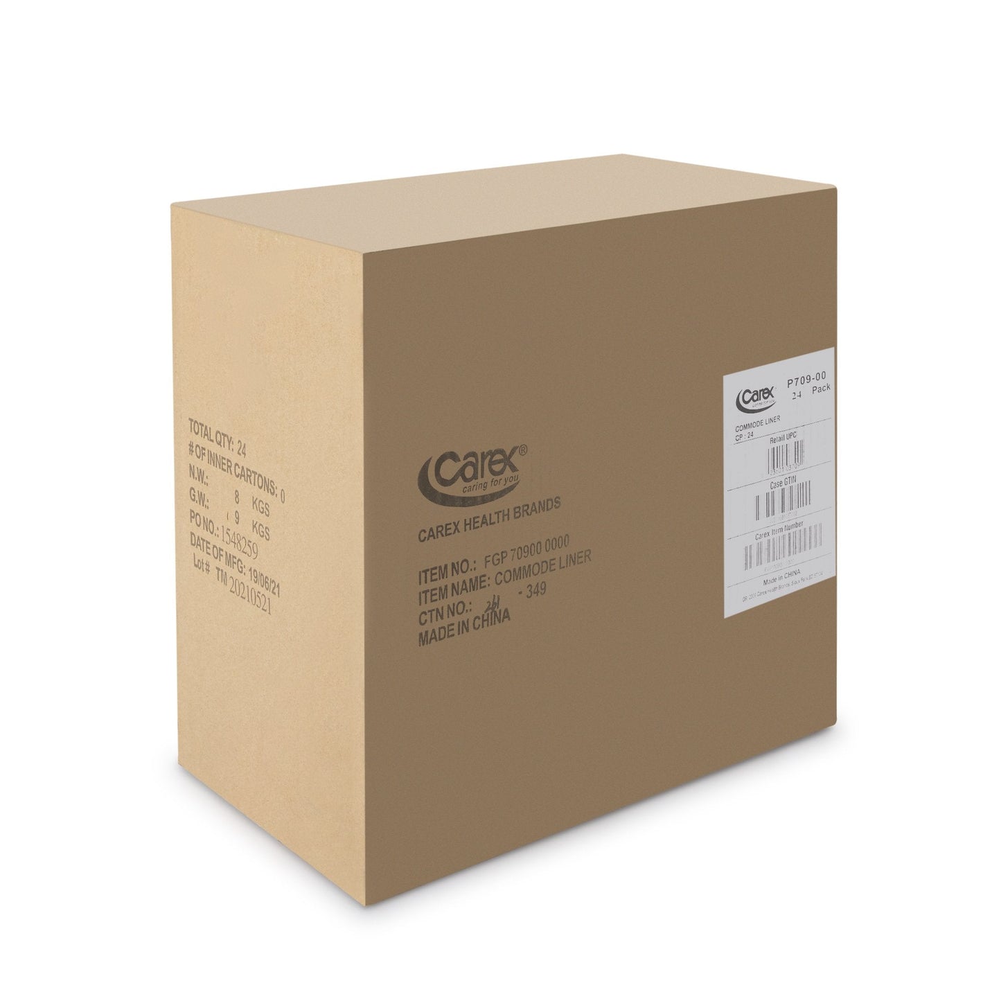 Carex® Commode Liner, 14 x 14 Inch FGP70900 0000