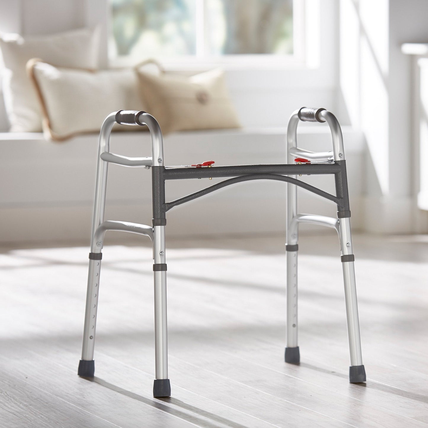 McKesson Junior Aluminum Folding Walker, 25 – 32 Inch Height 146-10201-4