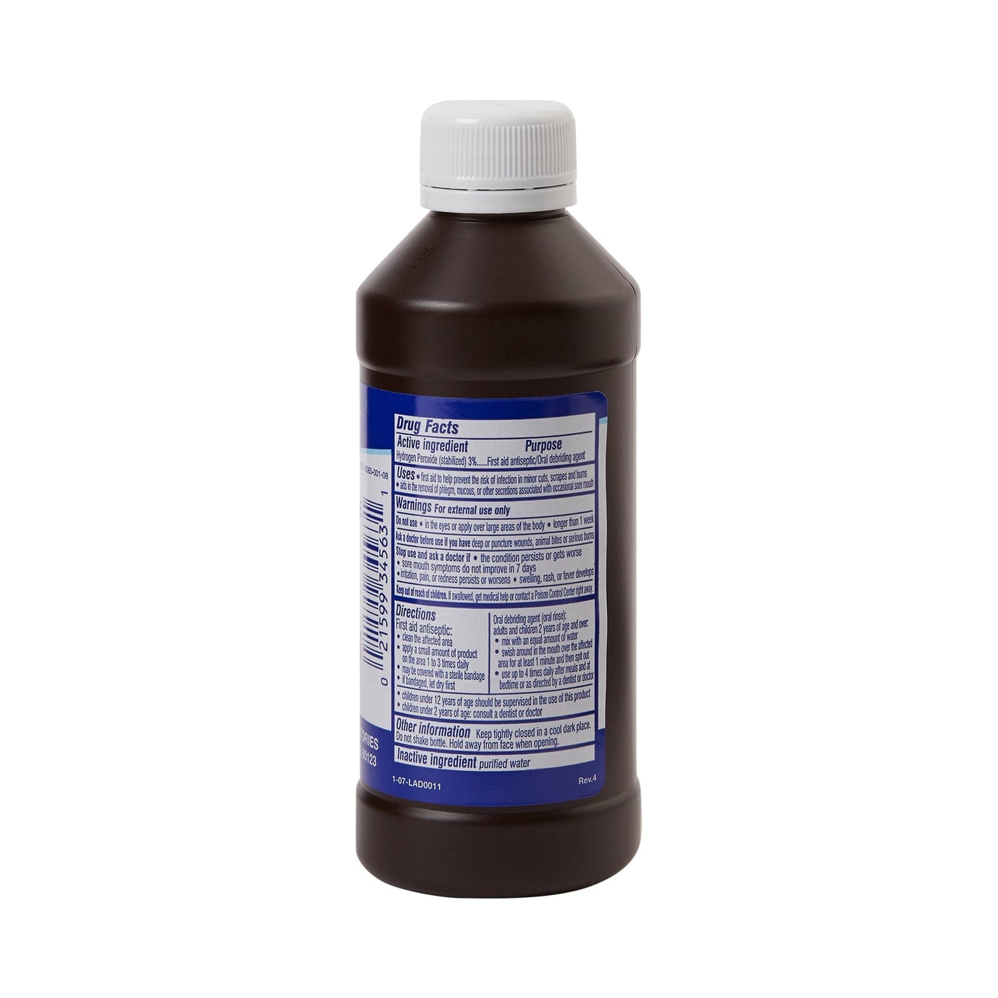 Hydrox Hydrogen Peroxide Antiseptic, 8 oz. Bottle HDX-D0011