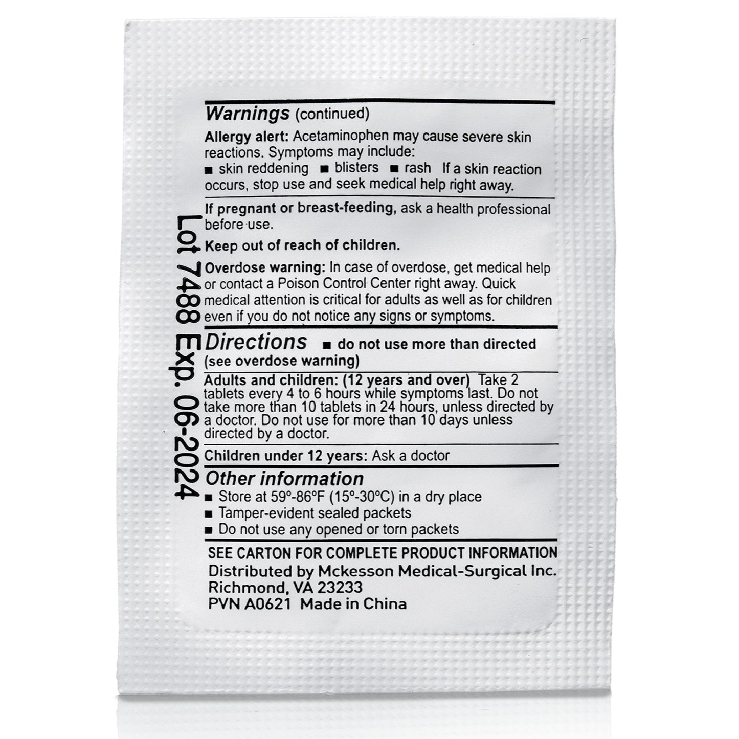 McKesson Acetaminophen Pain Relief 82467