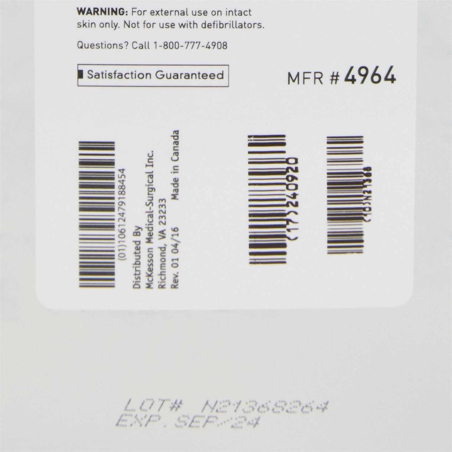 McKesson Ultrasound Gel, Clear, 5 Liter Cubitainer 4964