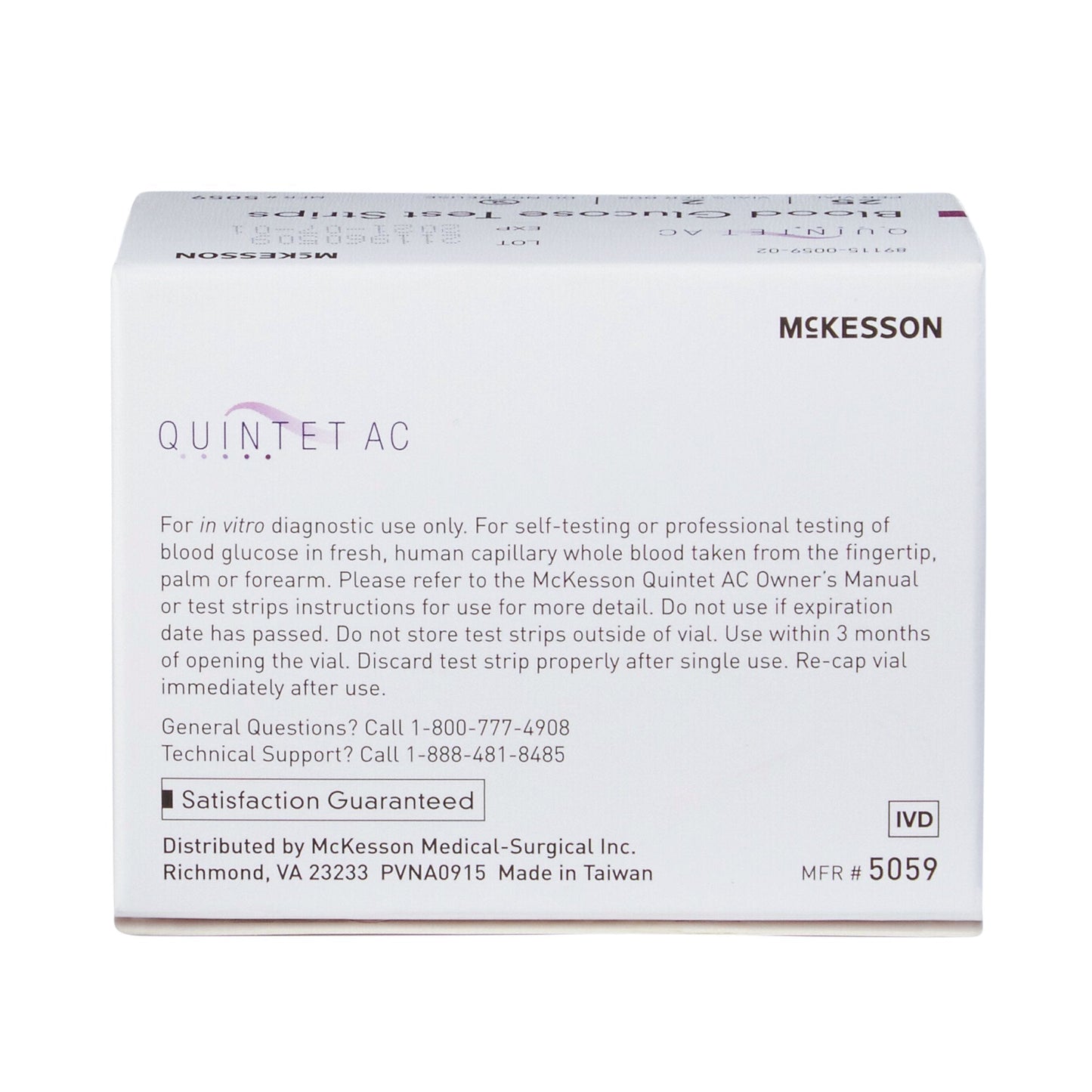 Quintet AC® Blood Glucose Test Strips 5059