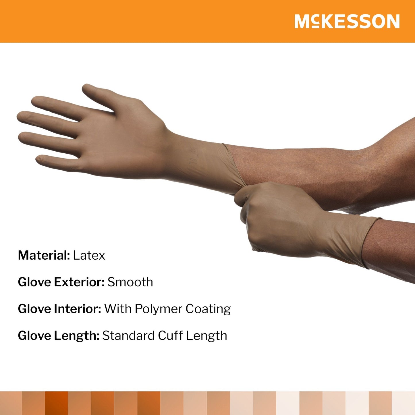 McKesson Perry® Latex Surgical Glove, Size 7, Brown 20-1370N
