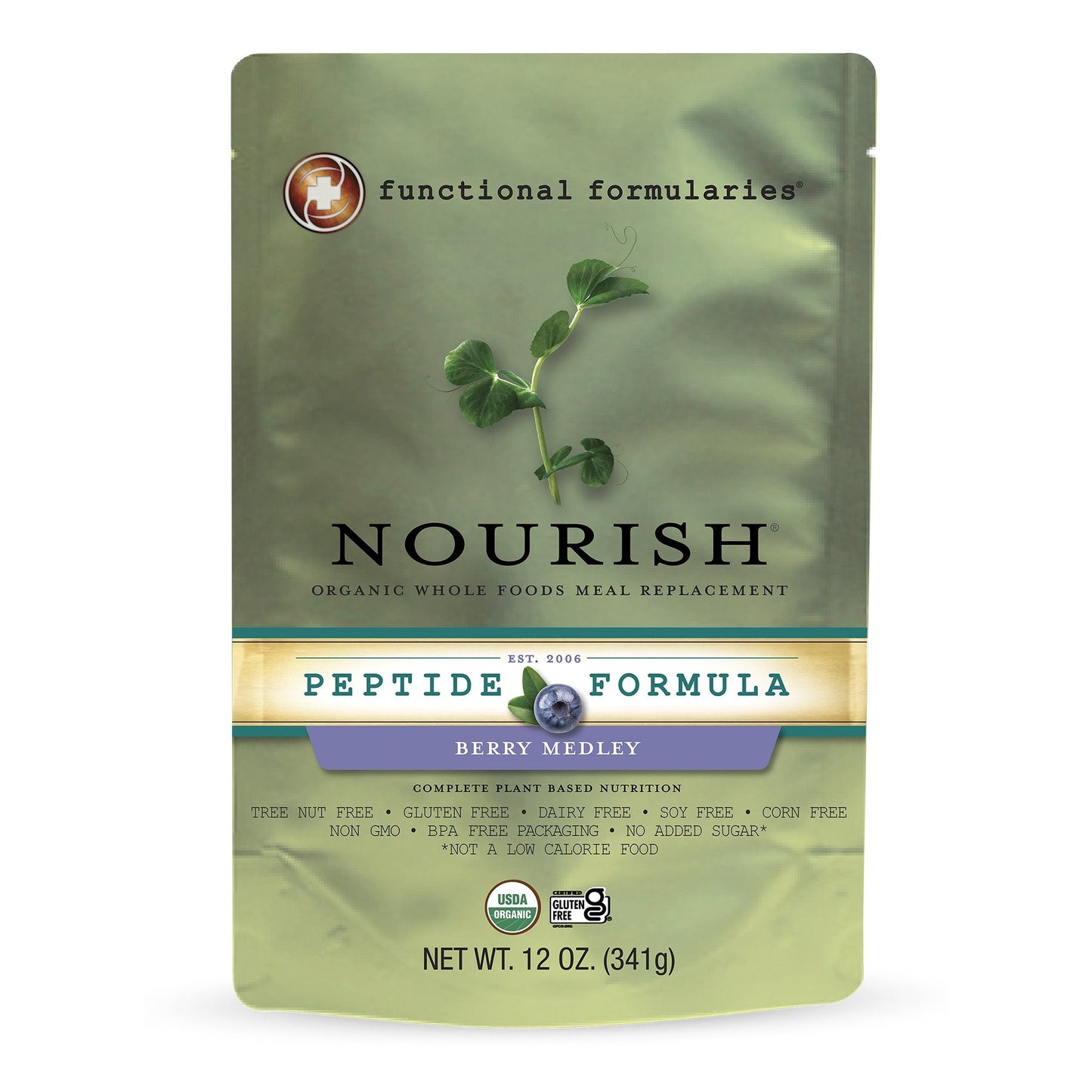 Pediatric Oral Supplement Nourish® Peptide Berry Flavor 12 oz. Pouch Liquid Protein 212506