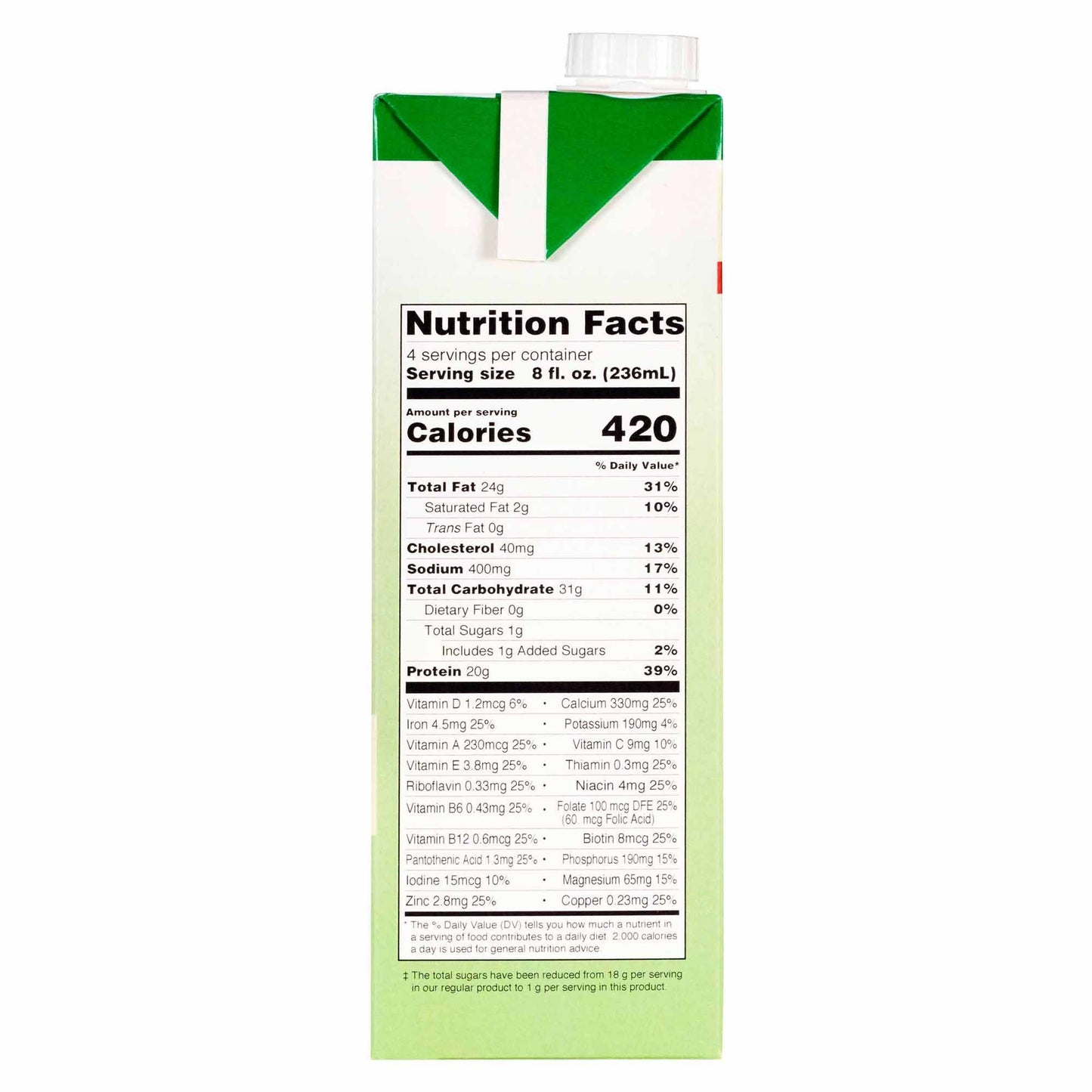 Med Pass® Reduced Sugar Vanilla Fortified Nutritional Shake, 32-ounce carton 22649