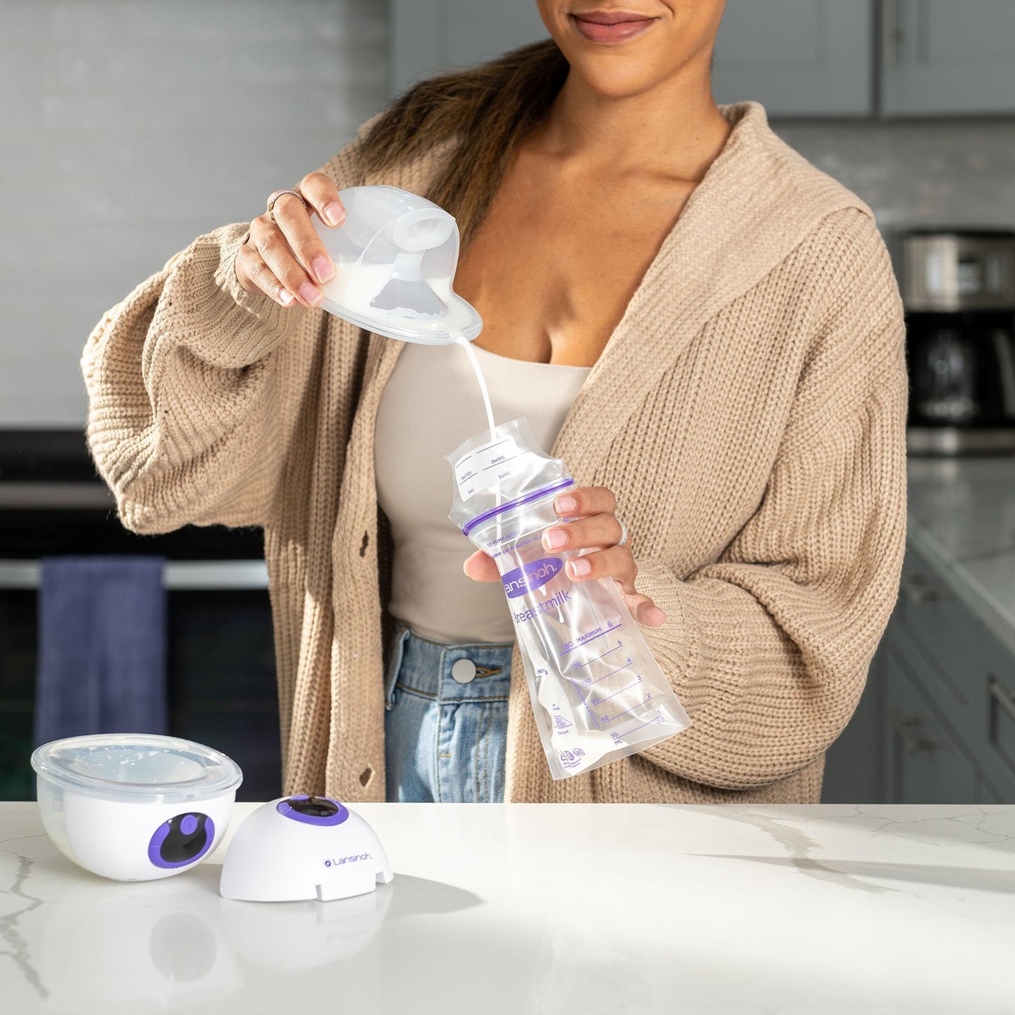Hands Free Double Electric Breast Pump Lansinoh® DiscreetDuo™ 53751