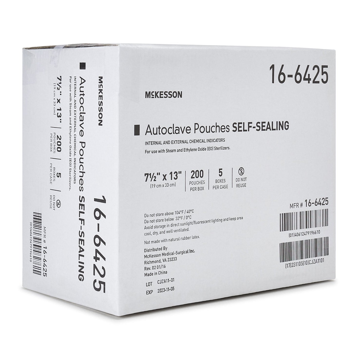 McKesson Sterilization Pouch, 7½ x 13 Inch 16-6425