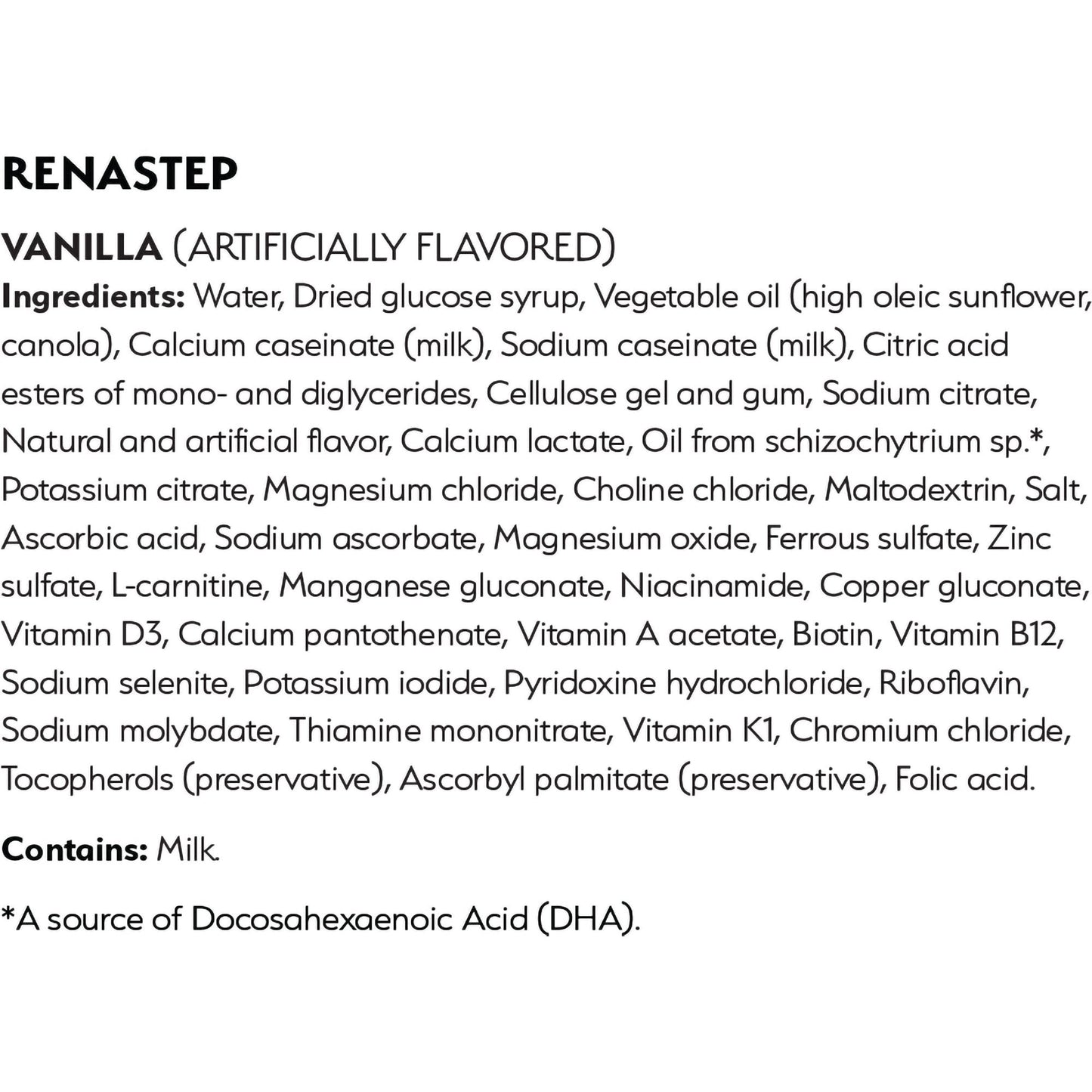 Renastep™ Pediatric Renal Medical Food, Vanilla, 6.7-ounce bottle 812539024842