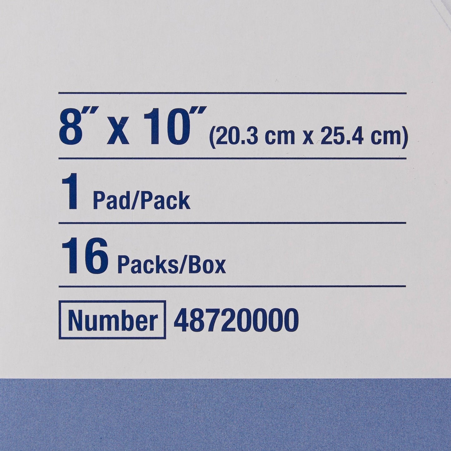 Sorbalux® ABD Sterile Abdominal Pad, 8 x 10 Inch, 1-Ply 48720000