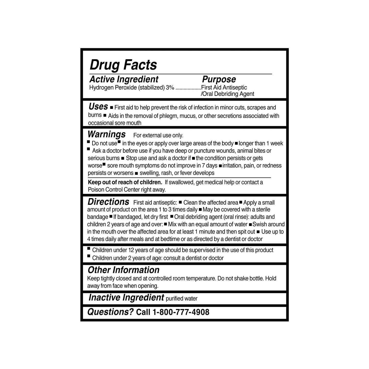 McKesson Hydrogen Peroxide Antiseptic, 1-gallon bottle 23-A0013