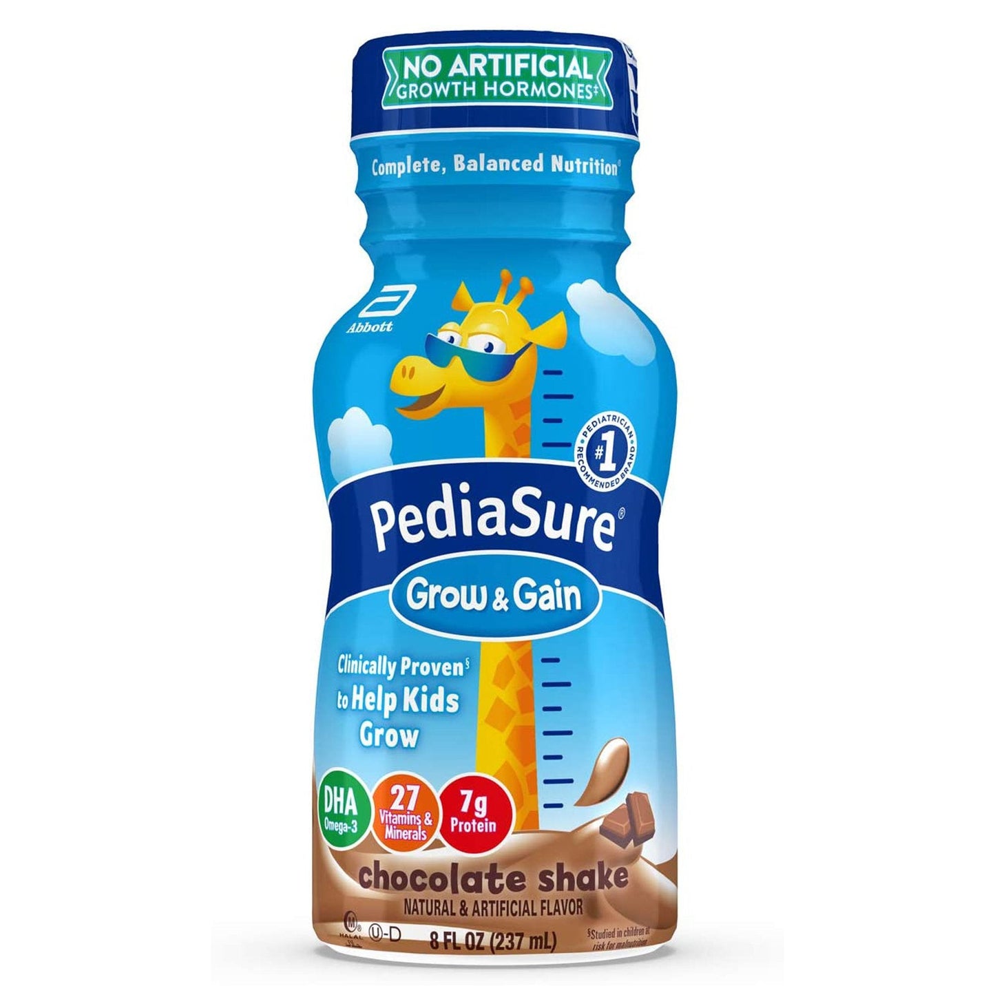 PediaSure® Grow & Gain Chocolate Shake, 8-ounce bottle 58058