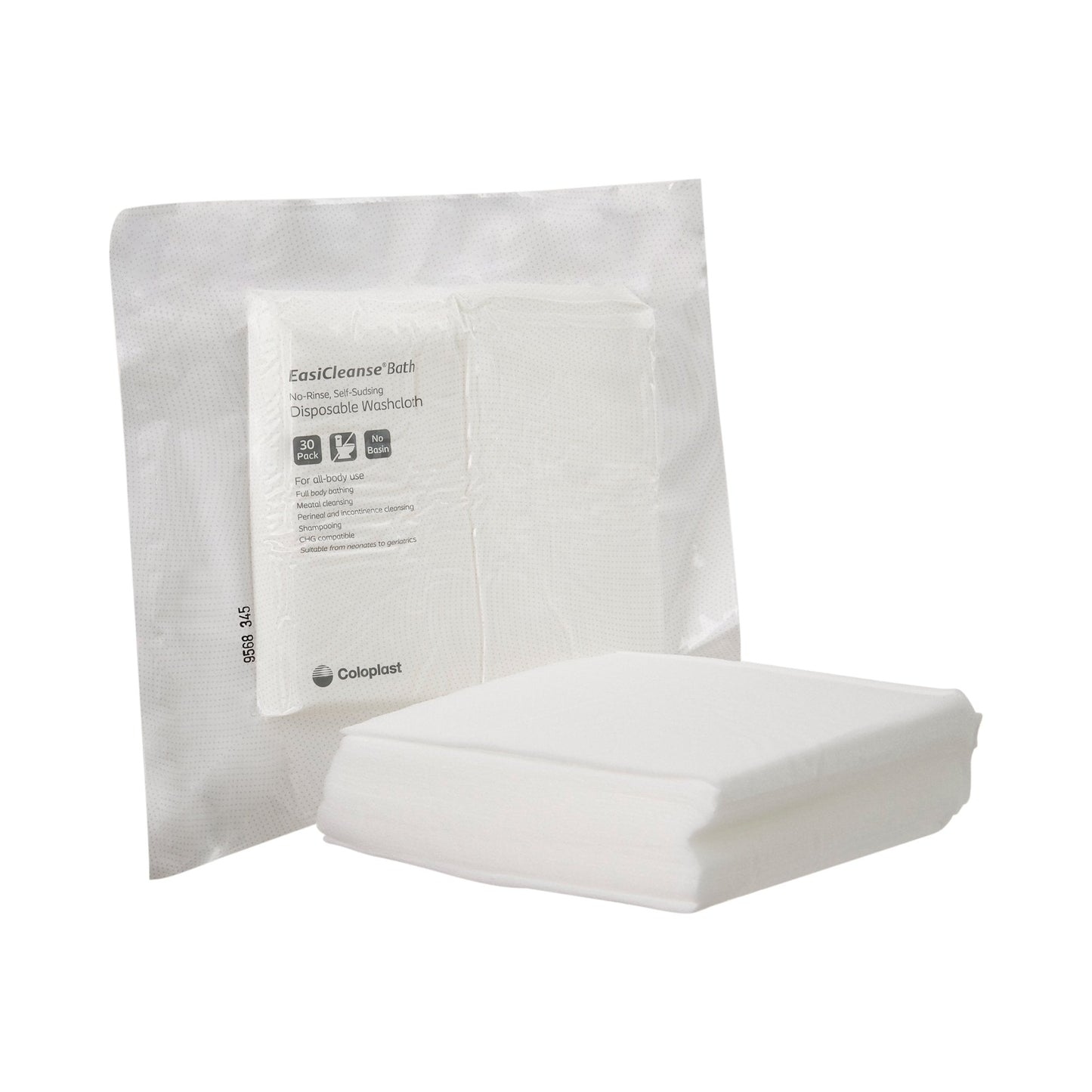 EasiCleanse® Bath No-Rinse, Self-Sudsing Wipes, Scented, 20 x 20 Centimeter COI7055CS