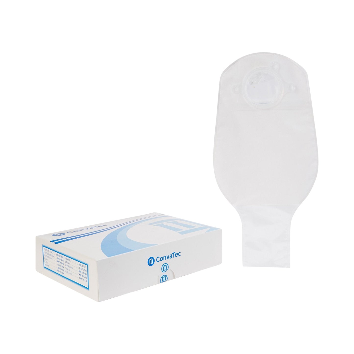 Sur-Fit Natura Two-Piece Transparent Colostomy Pouch, 1¾ Inch Flange 401512