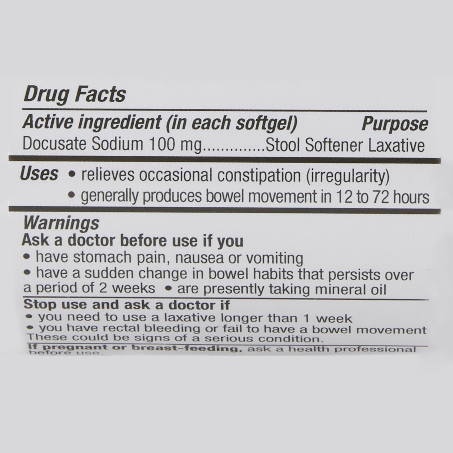 Geri-Care® Docusate Sodium Stool Softener 401-20-GCP