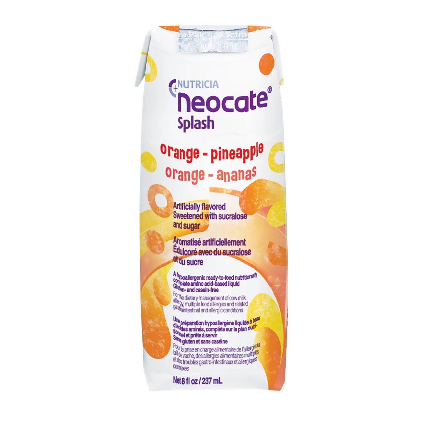 Neocate® Splash Amino Acid–based Liquid, Orange-Pineapple, 8-oz carton 122436