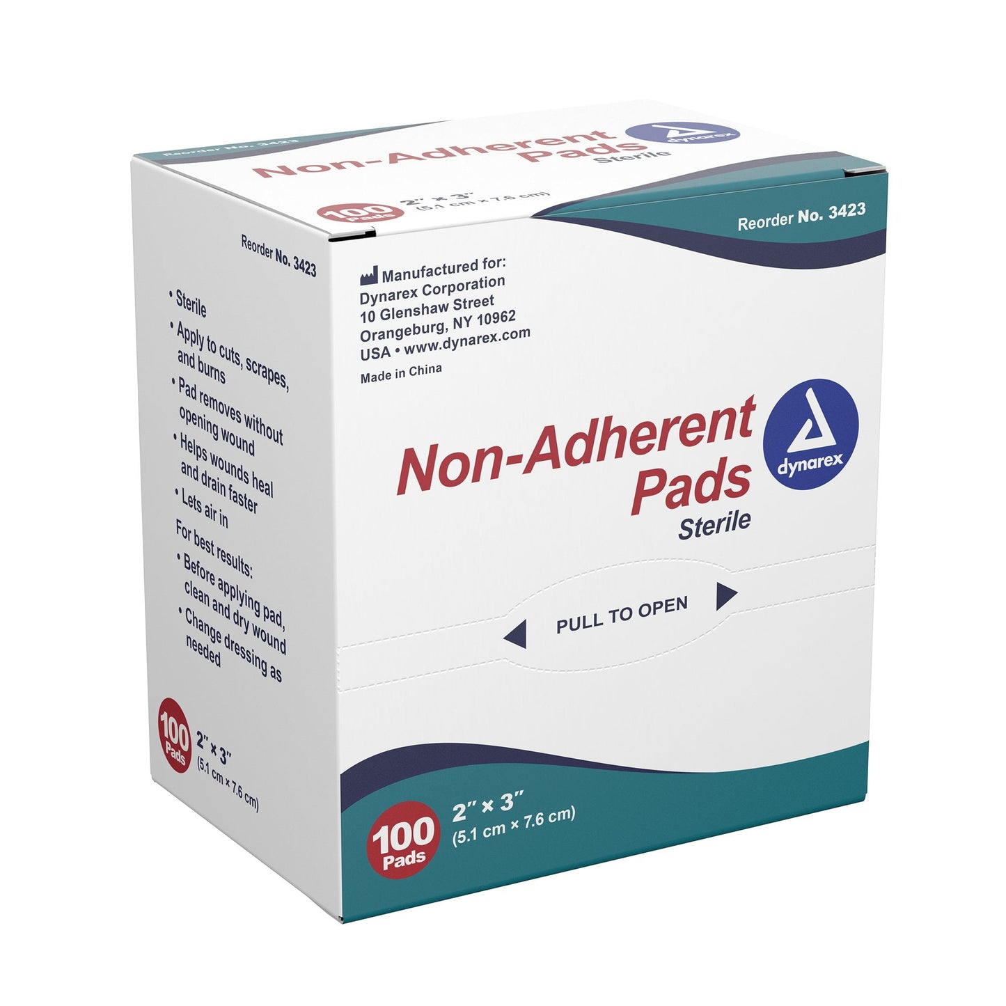 dynarex® Nonadherent Dressing, 2 x 3 Inch 3423