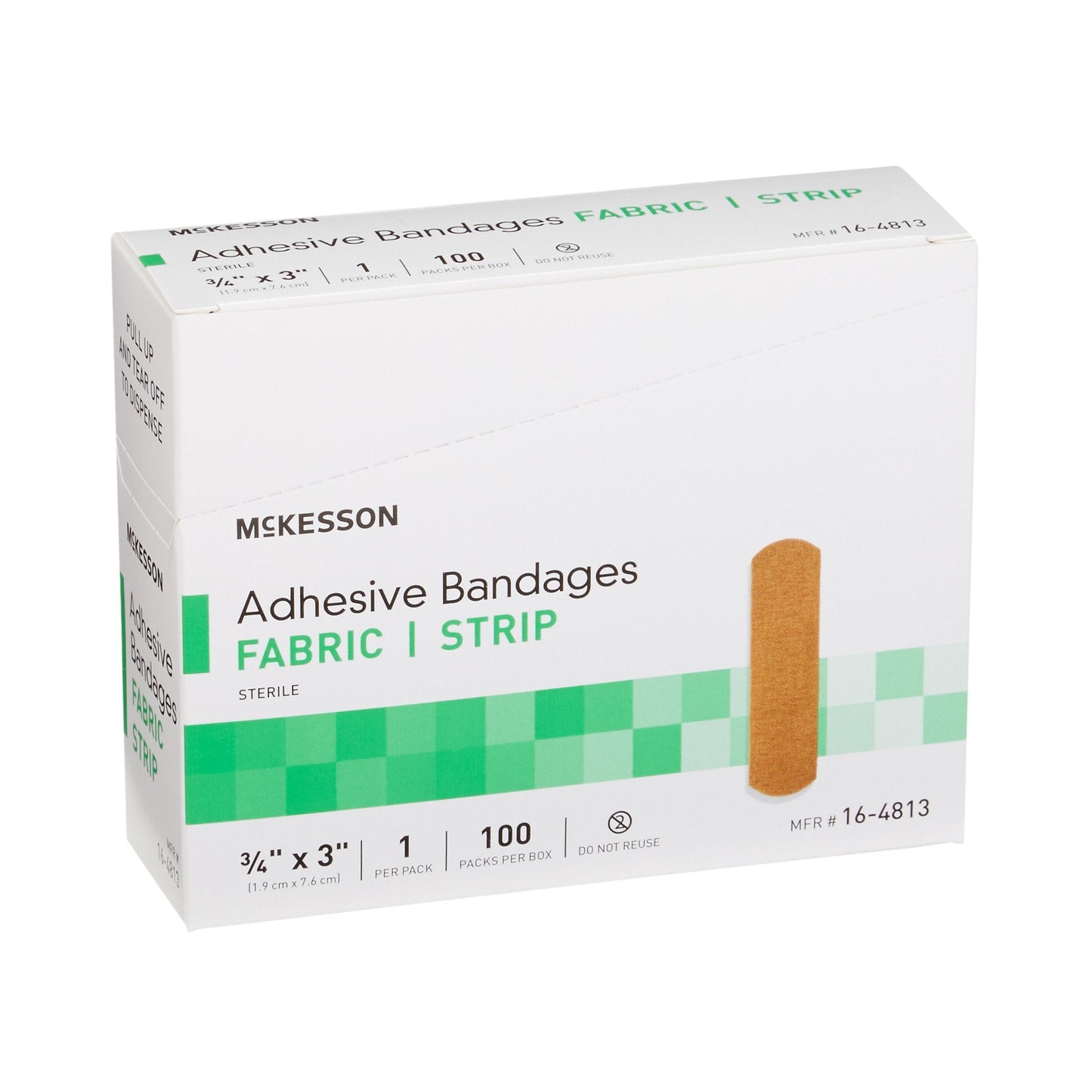 McKesson Tan Adhesive Strip, 3/4 x 3 Inch 16-4813