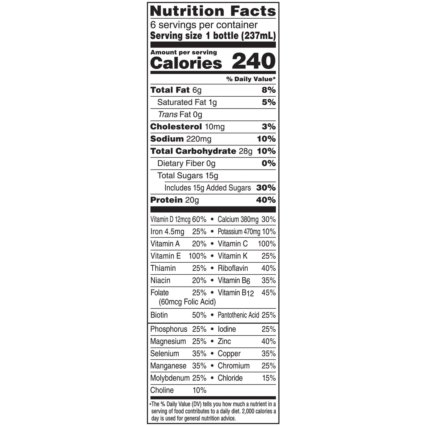 Boost® High Protein Vanilla Complete Nutritional Drink, 8 oz. Bottle 00041679941362