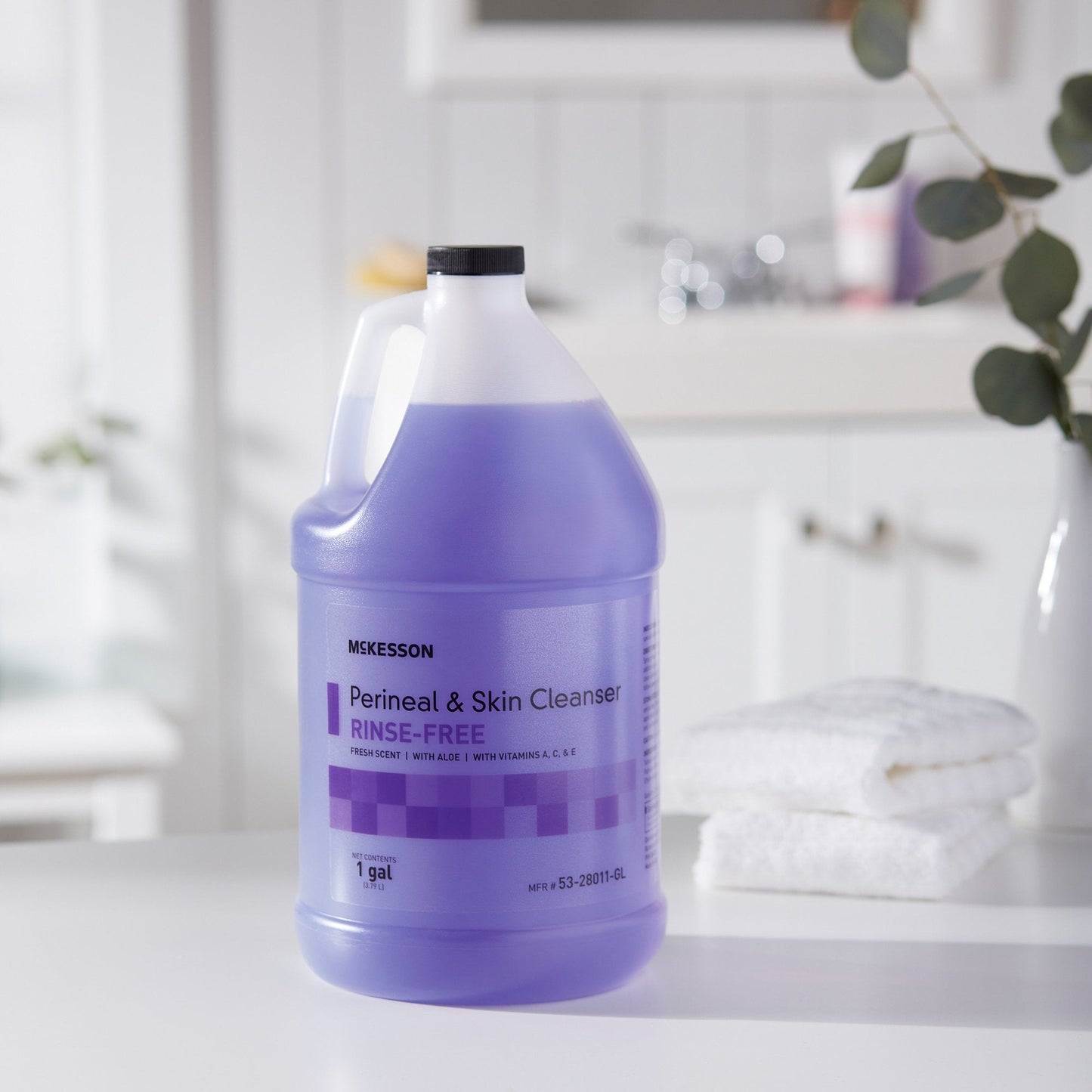 McKesson Rinse-Free Perineal Wash, Fresh Scent, 1 gal. 53-28011-GL