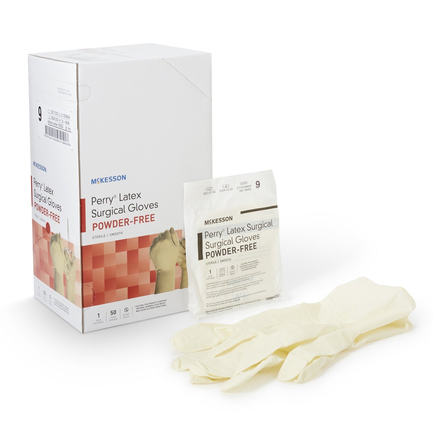 McKesson Perry® Performance Plus Surgical Glove, Size 9, Cream 20-1090N