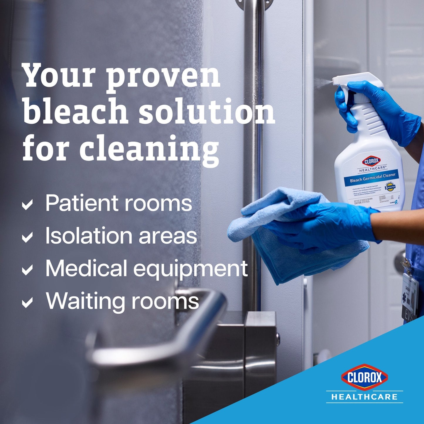 Clorox Healthcare® Bleach Germicidal Cleaner, Spray Bottle, 32 oz. 68970