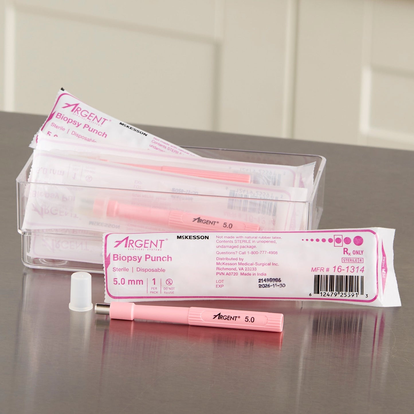 McKesson Argent™ Disposable Biopsy Punches, 5.0 mm 16-1314